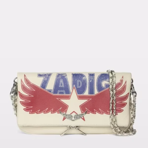 Pochette Rock America en cuir blanc – Zadig & Voltaire
